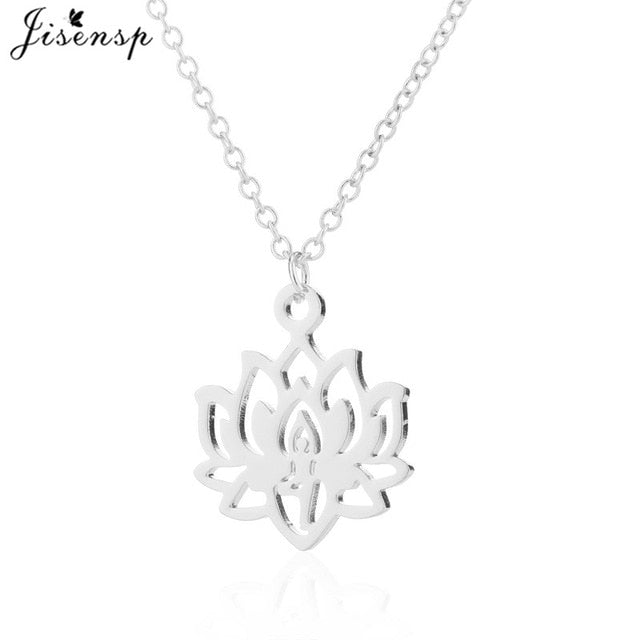 Lotus Flower Pendant Necklace