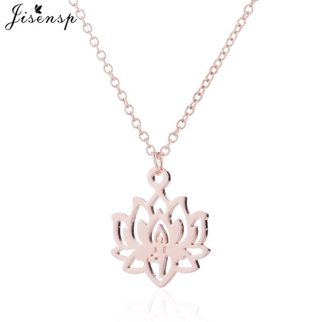 Lotus Flower Pendant Necklace