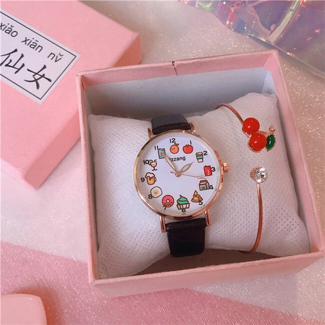 Yummy Food Watch and Cherry Bracelet