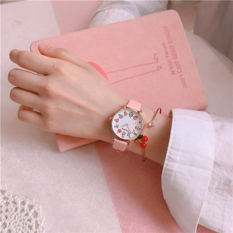 Yummy Food Watch and Cherry Bracelet