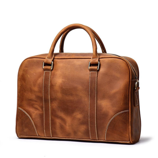 The Bjorn Leather Laptop Bag | Vintage Leather Briefcase