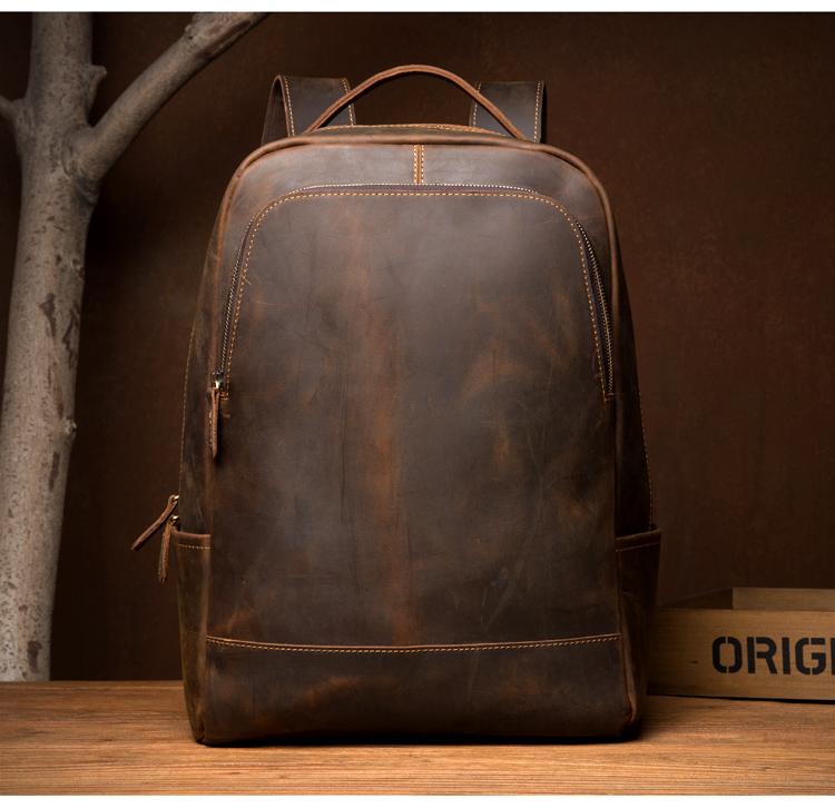 The Vernon Backpack | Genuine Vintage Leather Minimalist Backpack