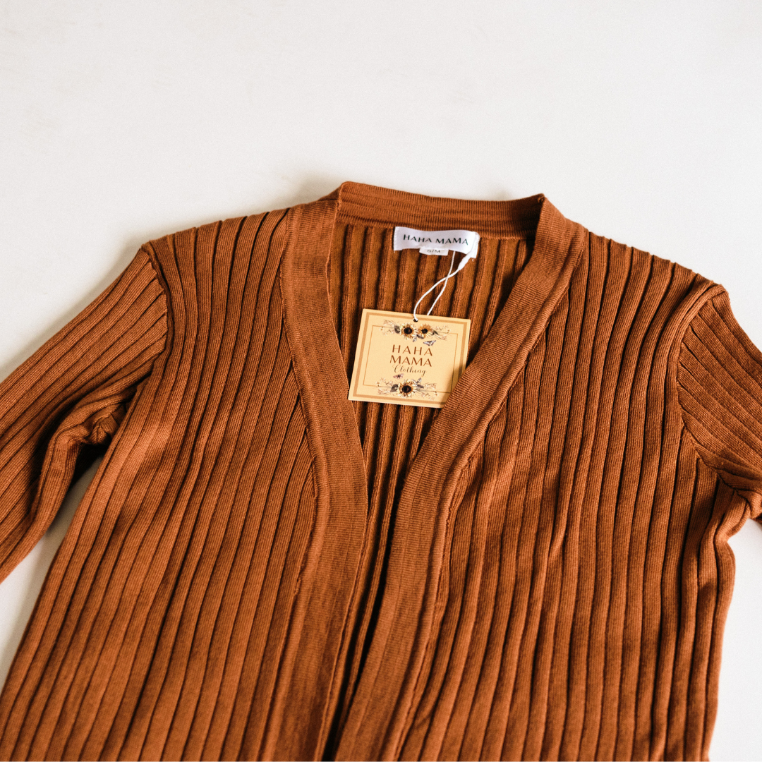 Camel Pocketed Cardigan