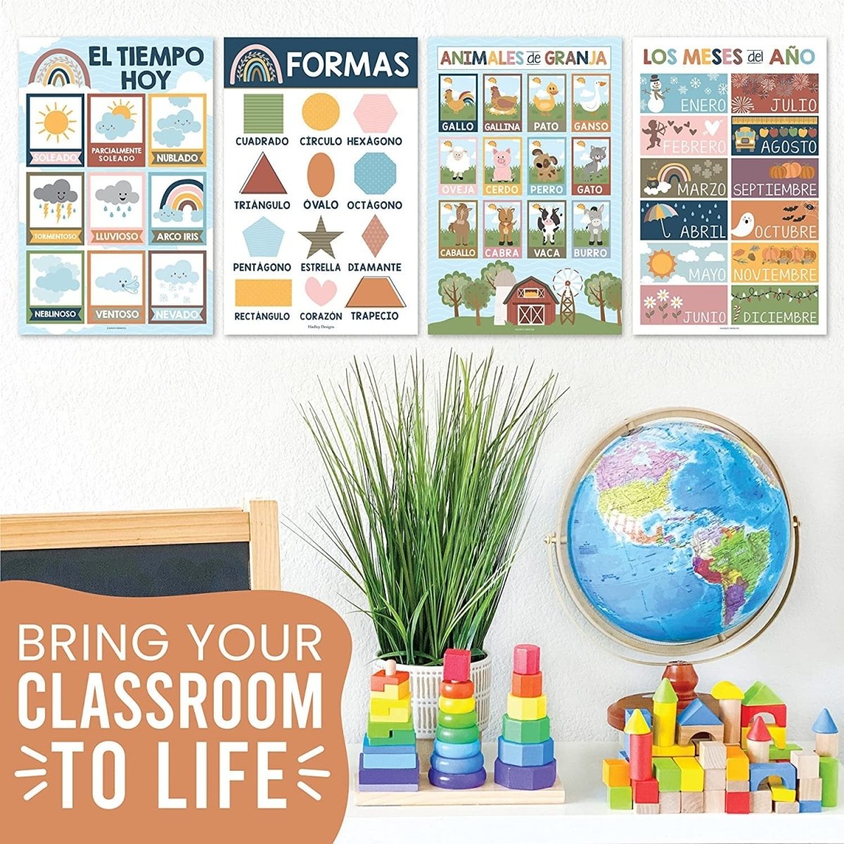 Spanish Head Start Kit: Boho 12 Poster Pack